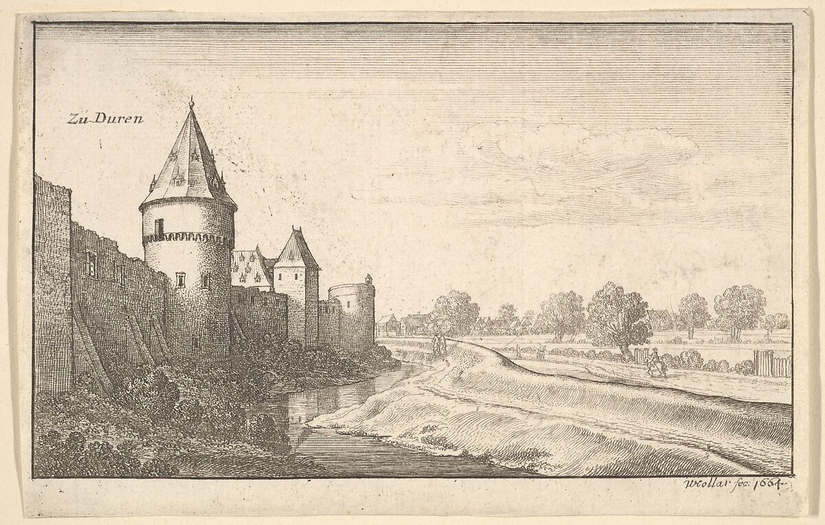 Zu Düren, from "European Views", Wenceslaus Hollar (Bohemian, Prague 1607–1677 London), Etching; first state of two 