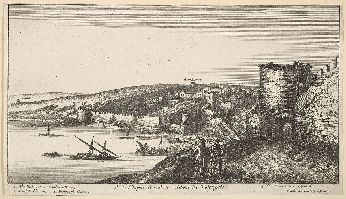 Part of Tangier from aboue, without the Water-gate, from "Views of Tangier", Wenceslaus Hollar (Bohemian, Prague 1607–1677 London), Etching; second state of three 