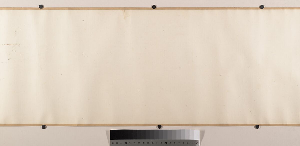 Landscape in the Style of Mi Fu, Attributed to Dong Qichang (Chinese, 1555–1636), Handscroll; ink on satin, China