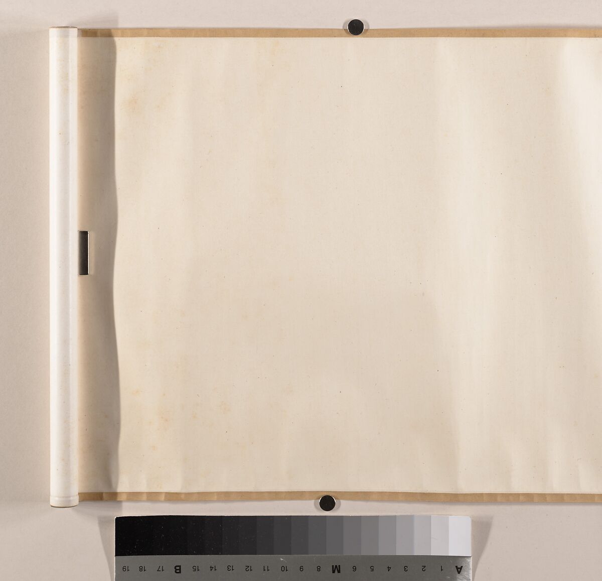 Landscape in the Style of Mi Fu, Attributed to Dong Qichang (Chinese, 1555–1636), Handscroll; ink on satin, China