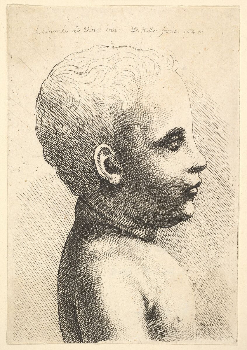 Head and shoulder of a child, in profile to right, Wenceslaus Hollar (Bohemian, Prague 1607–1677 London), Etching; only state 