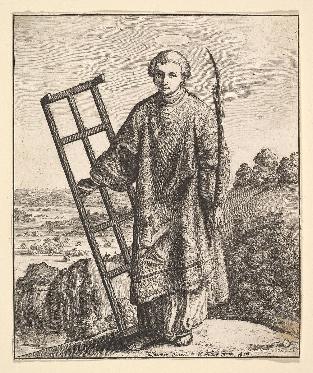St. Lawrence, Wenceslaus Hollar (Bohemian, Prague 1607–1677 London), Etching, first state of four 