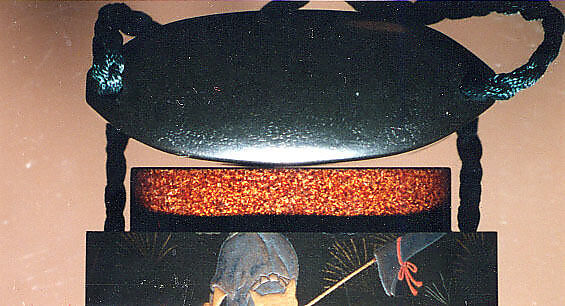 Case (Inrō) with Fox Wedding Procession, In the style of Shibata Zeshin (Japanese, 1807–1891), Colored lacquer and gold maki-e on wood

Netsuke: ivory in form of fox reclining on large leaf; Ojima: gold bead; connecting cord, dark green silk Inro with netsuke and ojime, Japan