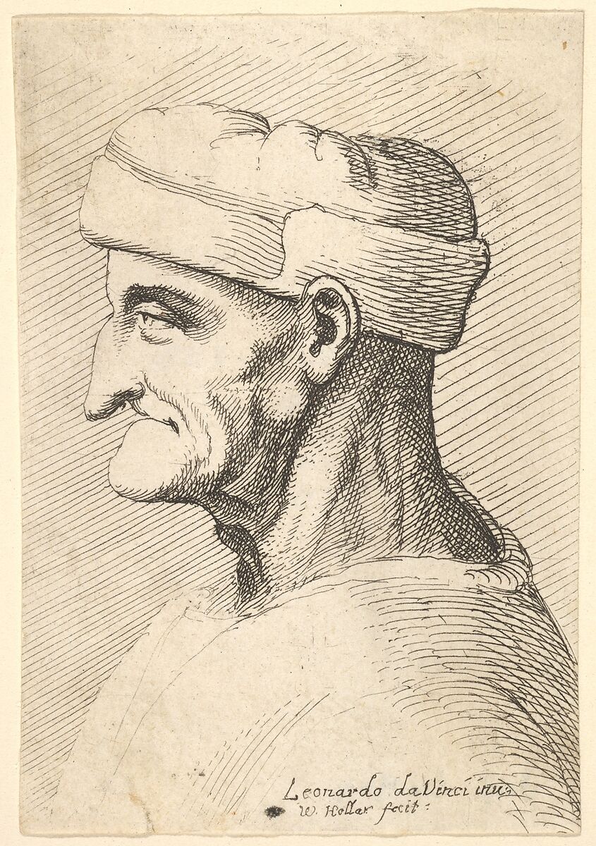 Head of an old man wearing cap in profile to left, Wenceslaus Hollar (Bohemian, Prague 1607–1677 London), Etching; only state 