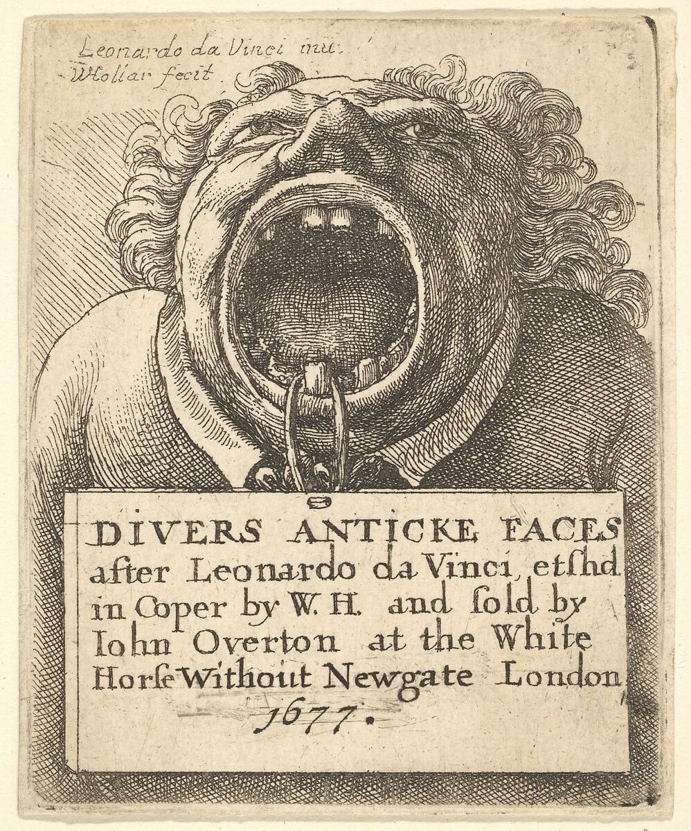 Title Page, Divers Anticke Faces, Wenceslaus Hollar (Bohemian, Prague 1607–1677 London), Etching; second state of two (NH) 