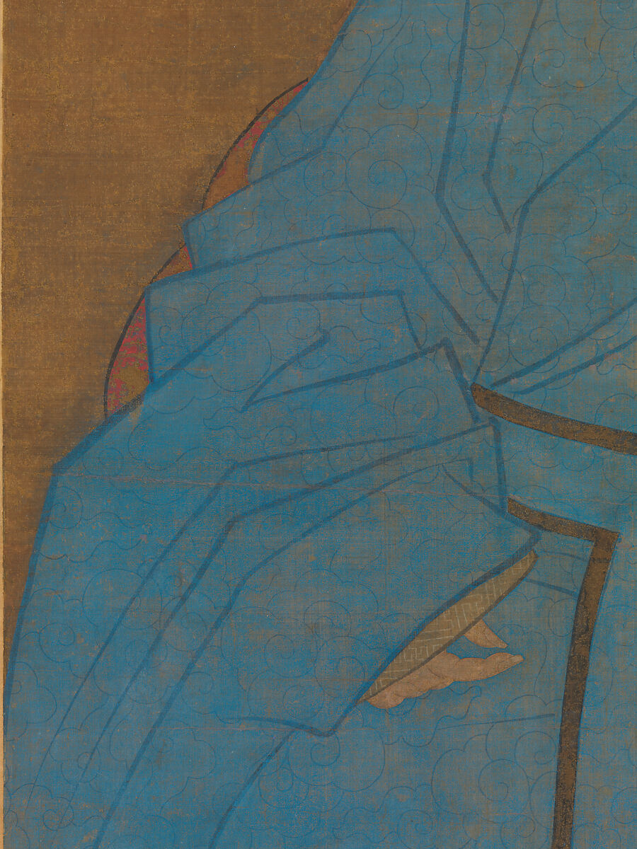 Portrait of the artist’s great-granduncle Yizhai at the age of eighty-five, Ruan Zude (Chinese, 16th or early 17th century), Hanging scroll; ink and color on silk, China
