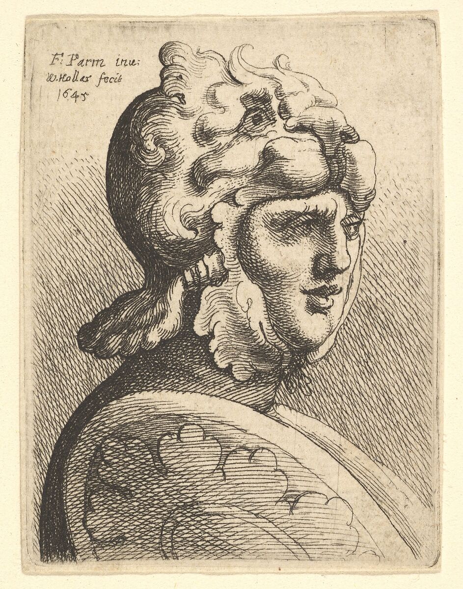 Helmeted Head, Wenceslaus Hollar (Bohemian, Prague 1607–1677 London), Etching; only state 