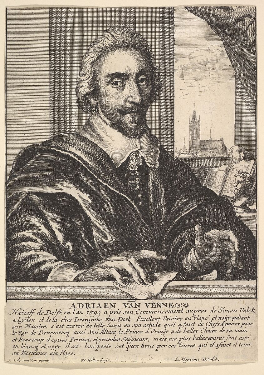 Adriaen van de Venne, Wenceslaus Hollar (Bohemian, Prague 1607–1677 London), Etching; first state of five 