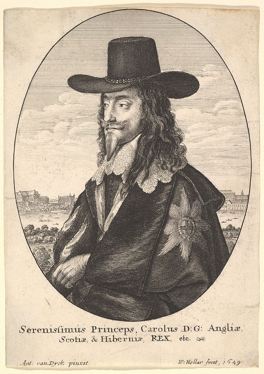 Charles I, Wenceslaus Hollar (Bohemian, Prague 1607–1677 London), Etching; first state of two