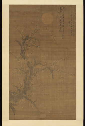 Flowering Plum in Moonlight and Snow