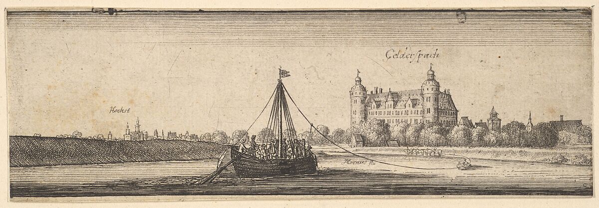 Kelsterbach Castle near Höchst am Main, Wenceslaus Hollar (Bohemian, Prague 1607–1677 London), Etching; first state of two 