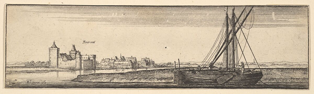 Ruhrort, Wenceslaus Hollar (Bohemian, Prague 1607–1677 London), Etching, second state of three (NH) 