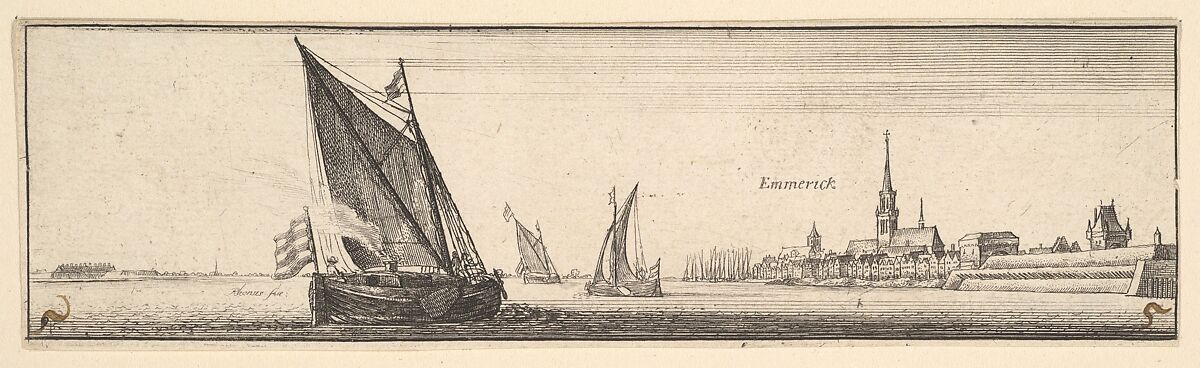 Emmerich, Wenceslaus Hollar (Bohemian, Prague 1607–1677 London), Etching; second state of three 