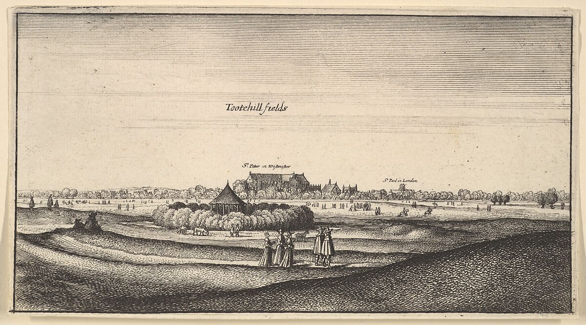 Tootehill fields (Tothill Fields, London), Wenceslaus Hollar (Bohemian, Prague 1607–1677 London), Etching; first state of two 