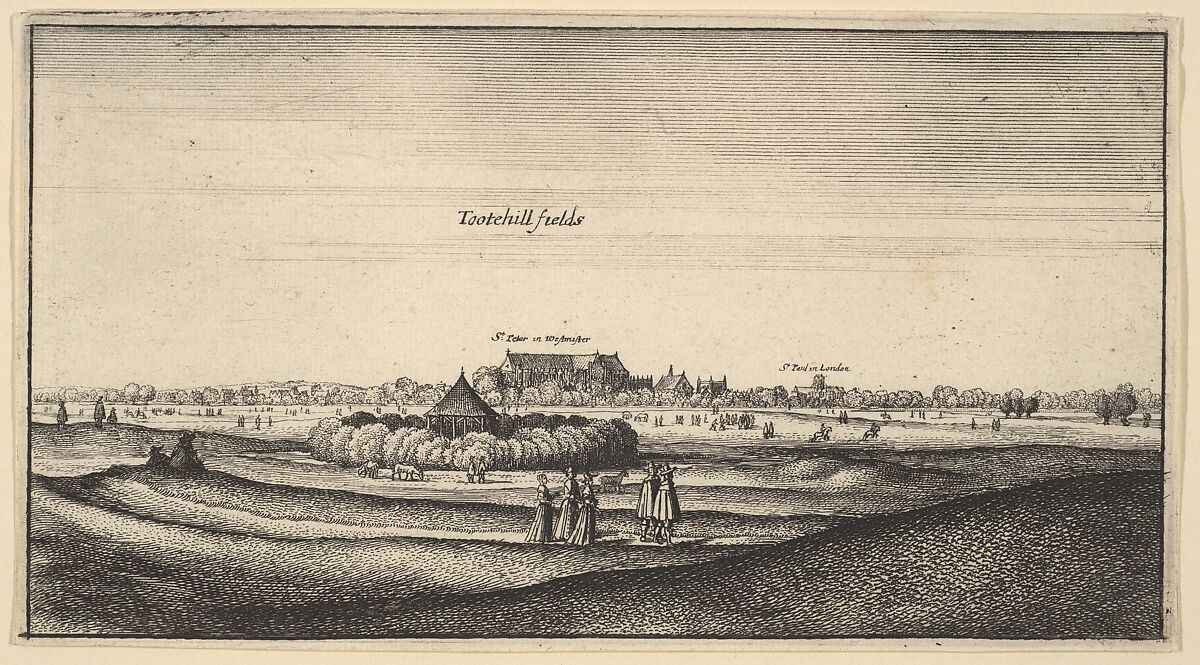 Tootehill fields (Tothill Fields, London), Wenceslaus Hollar (Bohemian, Prague 1607–1677 London), Etching; first state of two