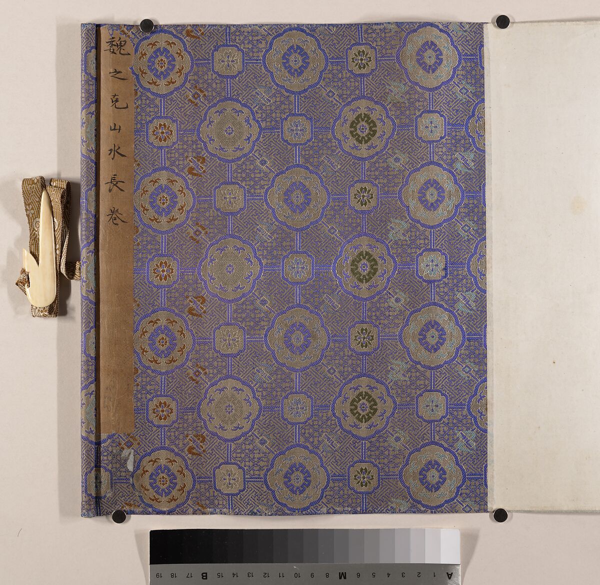 Landscape of the four seasons in the styles of old masters, Wei Zhike (Chinese, active ca. 1600–after 1636), Handscroll; ink and color on paper, China