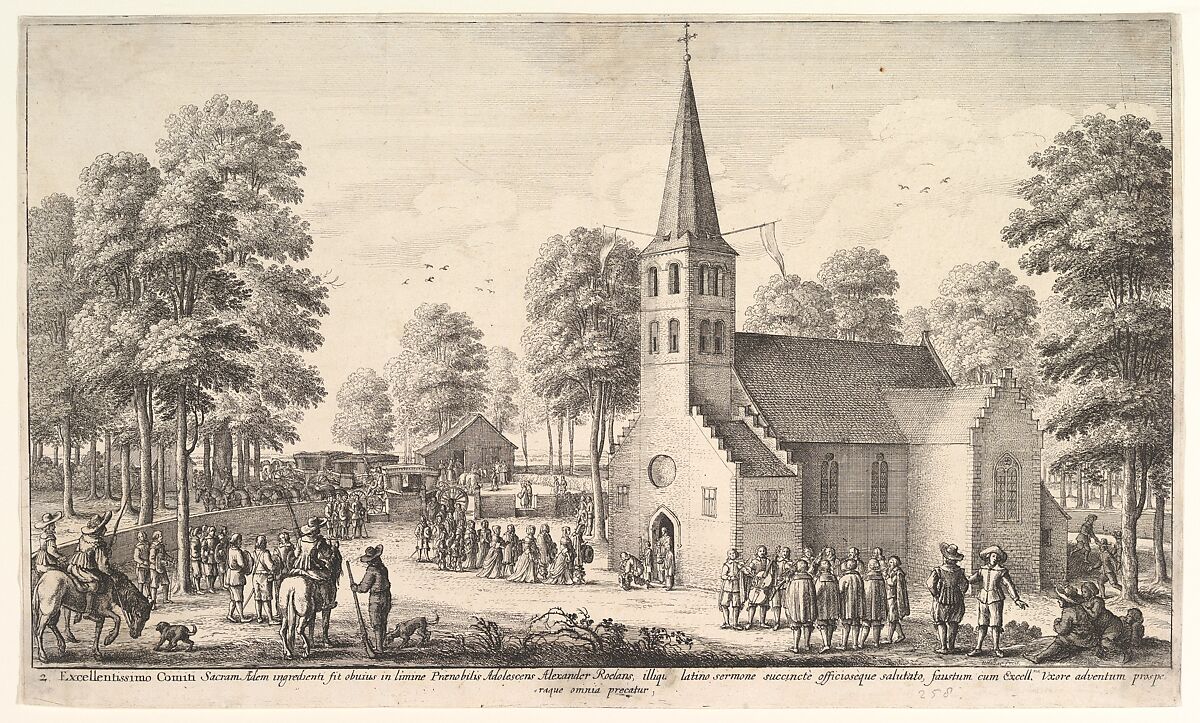 Going to Church, Wenceslaus Hollar (Bohemian, Prague 1607–1677 London), Etching; only state 