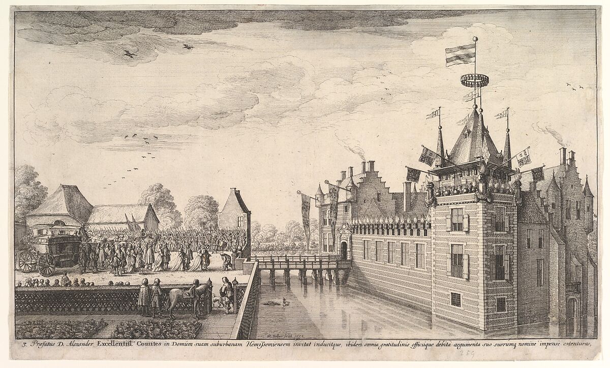 Visit to A. Roelants, Wenceslaus Hollar (Bohemian, Prague 1607–1677 London), Etching; only state 