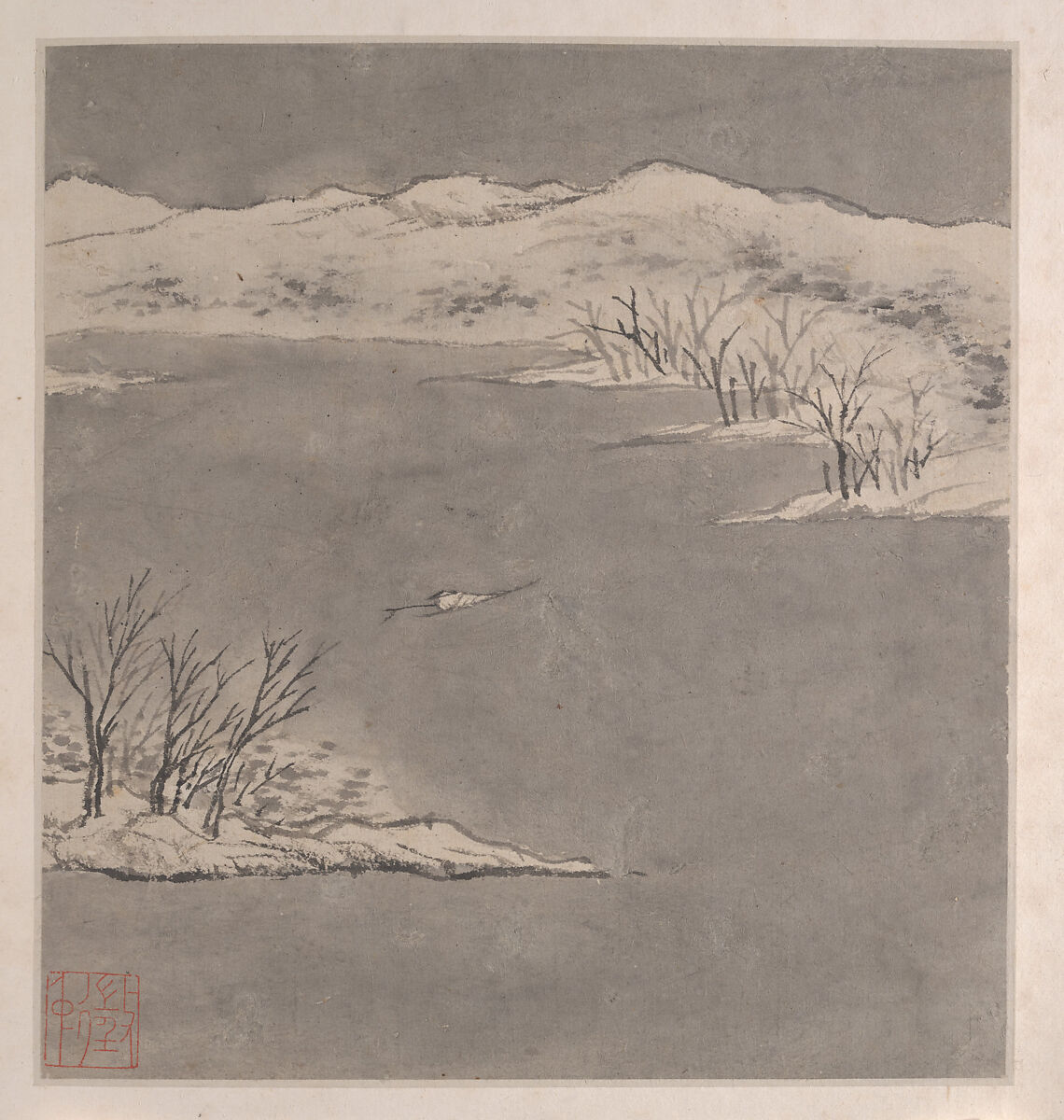 Eight Songs of the Xiao and Xiang Rivers, Unidentified artist  , 16th or 17th century, Album of eight leaves; ink on paper, China
