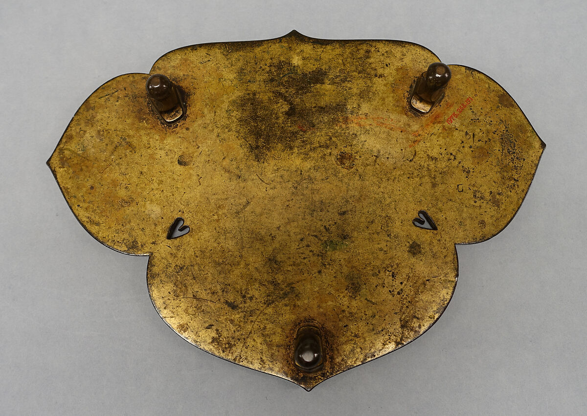 Three-Footed Stand (Kongōban) for Buddhist Ritual Implements, Gilt bronze, Japan