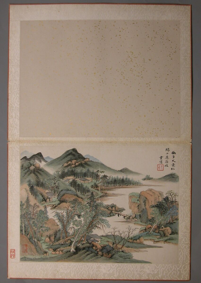 Landscapes Painted for Wang Kui, Wang Jian (Chinese, 1609–1677/88)  , and other artists (17th c.), Album of eight painted leaves; ink and color on paper, China