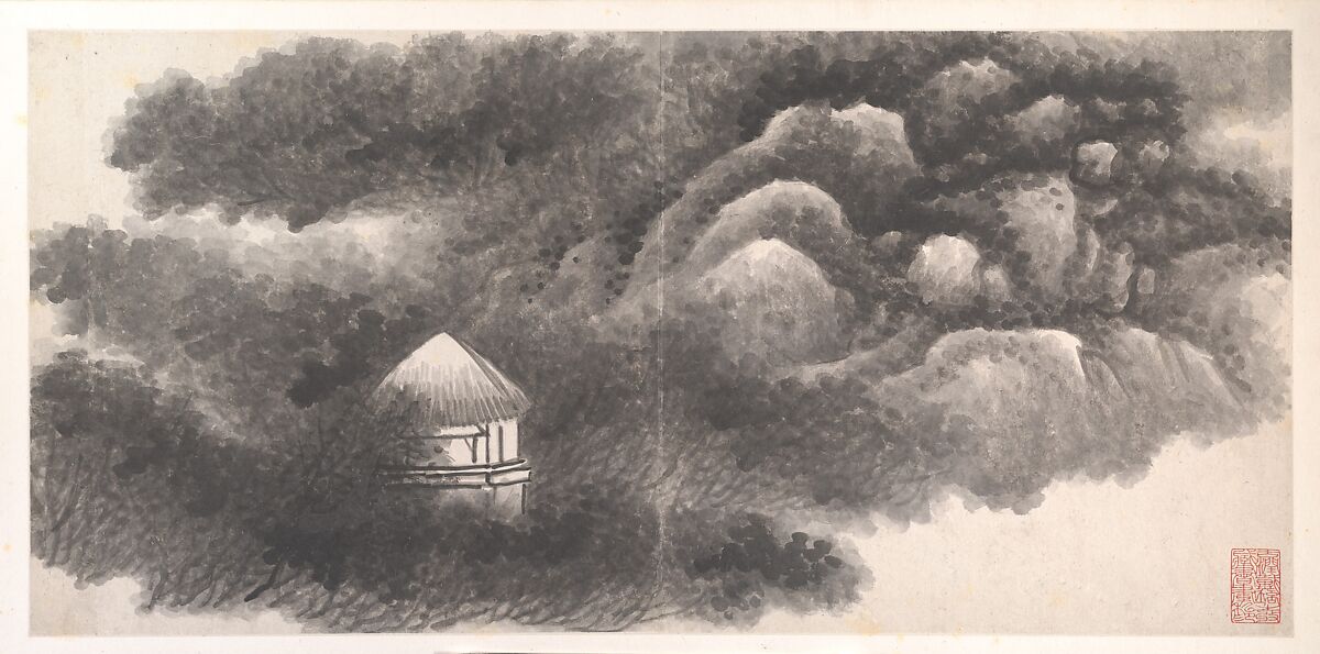 Landscapes of the Twelve Months, Gong Xian (Chinese, 1619–1689), Album of twelve painting leaves; ink on paper, China