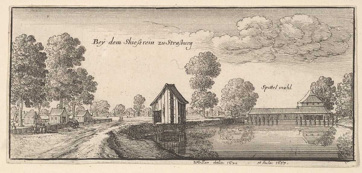 Strasbourg, Wenceslaus Hollar (Bohemian, Prague 1607–1677 London), Etching, only state 