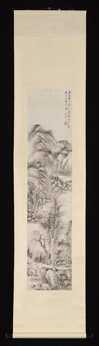 Landscape, Li Xiuyi (Chinese, born 1811 (?)), Hanging scroll; ink on paper, China