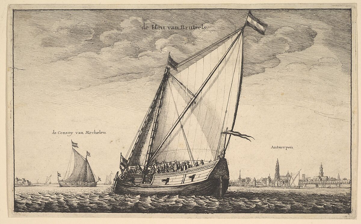 The Brussels Packet, Wenceslaus Hollar (Bohemian, Prague 1607–1677 London), Etching; first state of two 