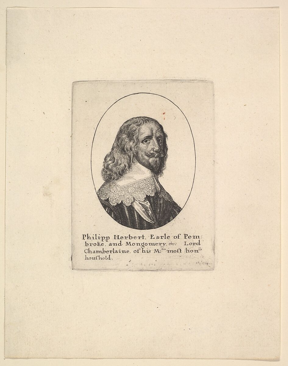 Philipp Herbert, Earl of Pembroke, Wenceslaus Hollar (Bohemian, Prague 1607–1677 London), Etching, forth state of four 