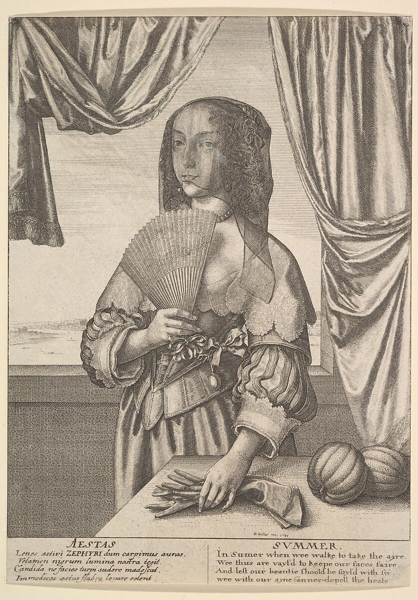 Aestas - Summer, Wenceslaus Hollar (Bohemian, Prague 1607–1677 London), Etching; second state of two 