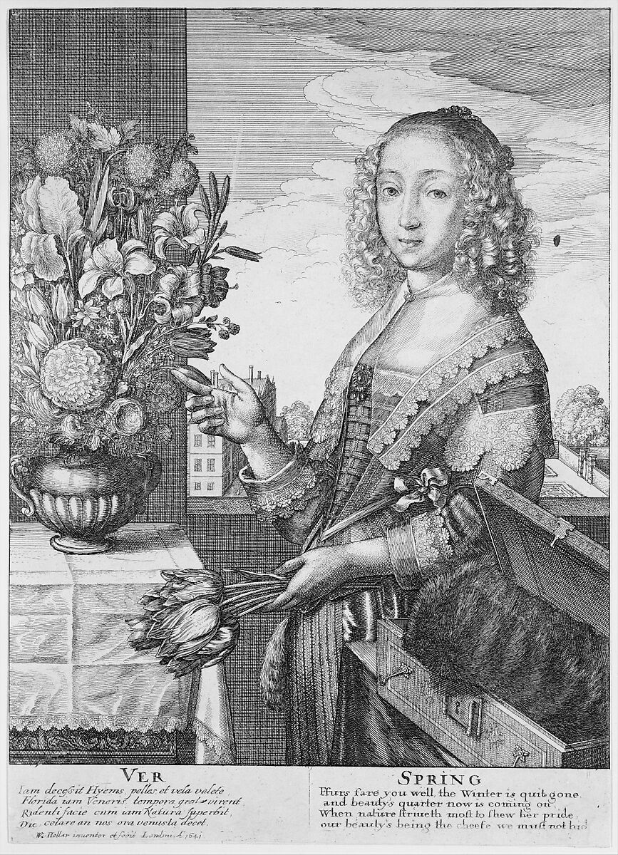 Ver - Spring, Wenceslaus Hollar (Bohemian, Prague 1607–1677 London), Etching; fourth state of four