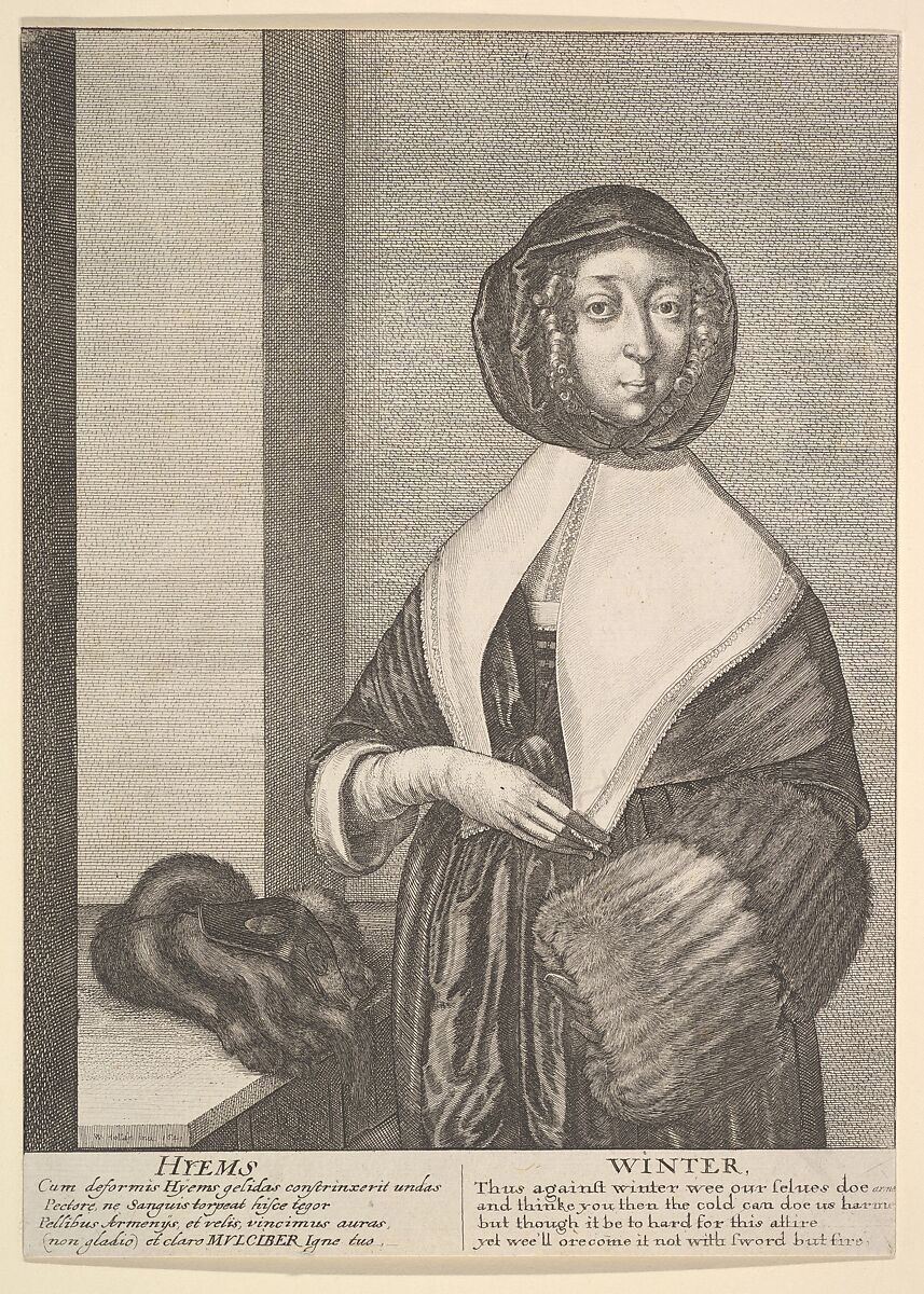 Hyems - Winter, Wenceslaus Hollar  Bohemian, Etching; second state of two
