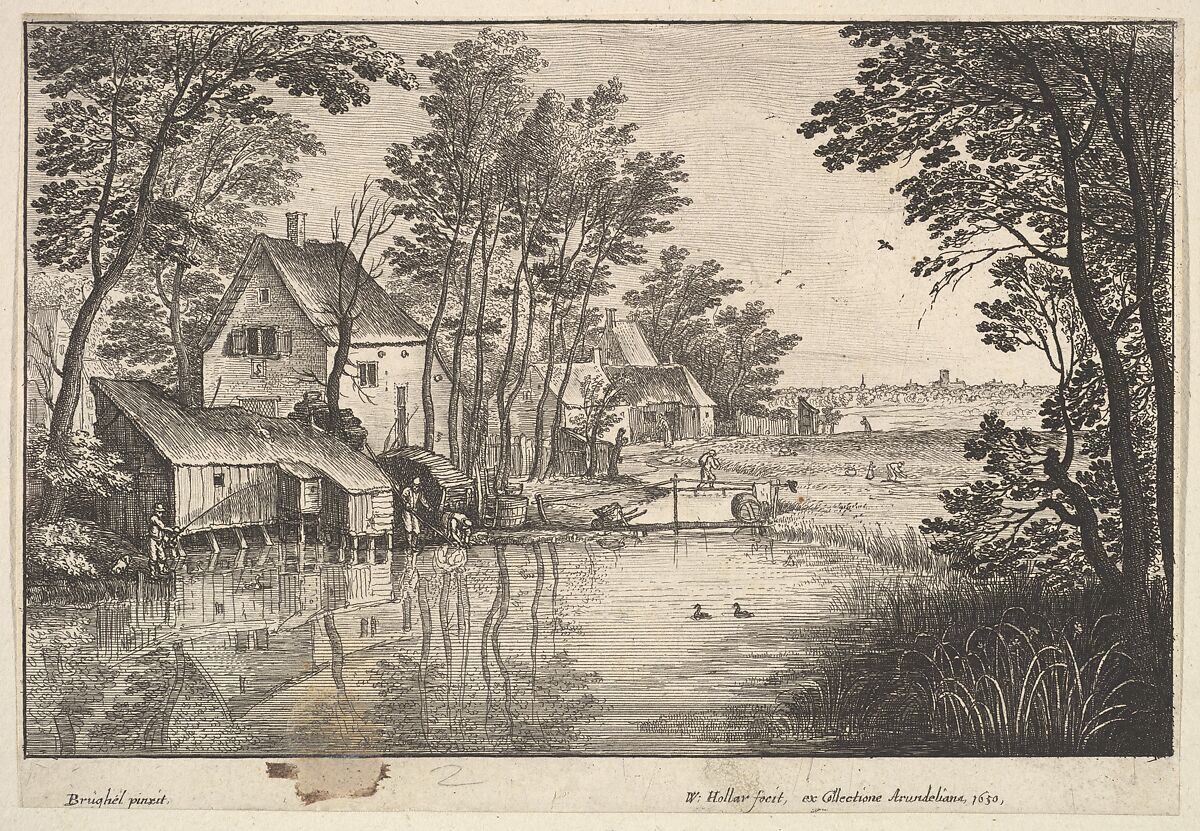 The Angler, Wenceslaus Hollar (Bohemian, Prague 1607–1677 London), Etching; first state of three (New Hollstein) 