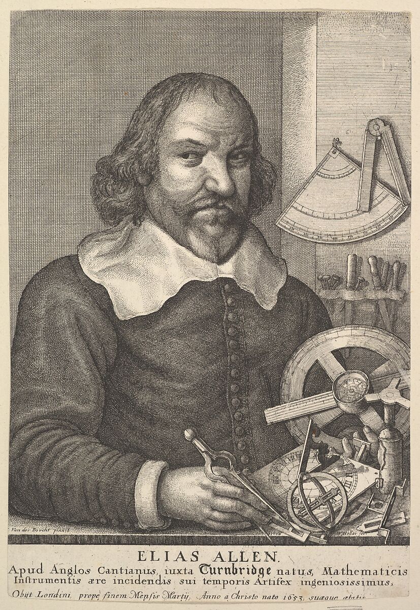 Elias Allen, Wenceslaus Hollar (Bohemian, Prague 1607–1677 London), Etching, only state 