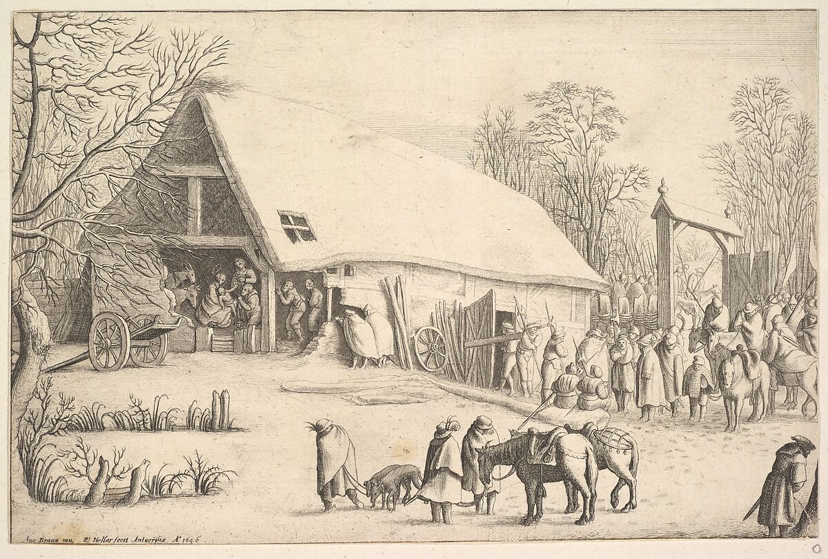 Adoration of the Kings, Wenceslaus Hollar (Bohemian, Prague 1607–1677 London), Etching, only state 