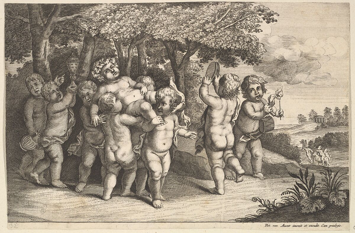 Nine Small Boys, Formerly attributed to Wenceslaus Hollar (Bohemian, Prague 1607–1677 London), Etching; not by Hollar 