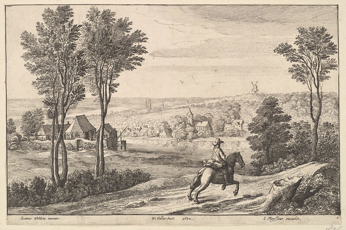 The Horseman, Wenceslaus Hollar (Bohemian, Prague 1607–1677 London), Etching; second state of four 