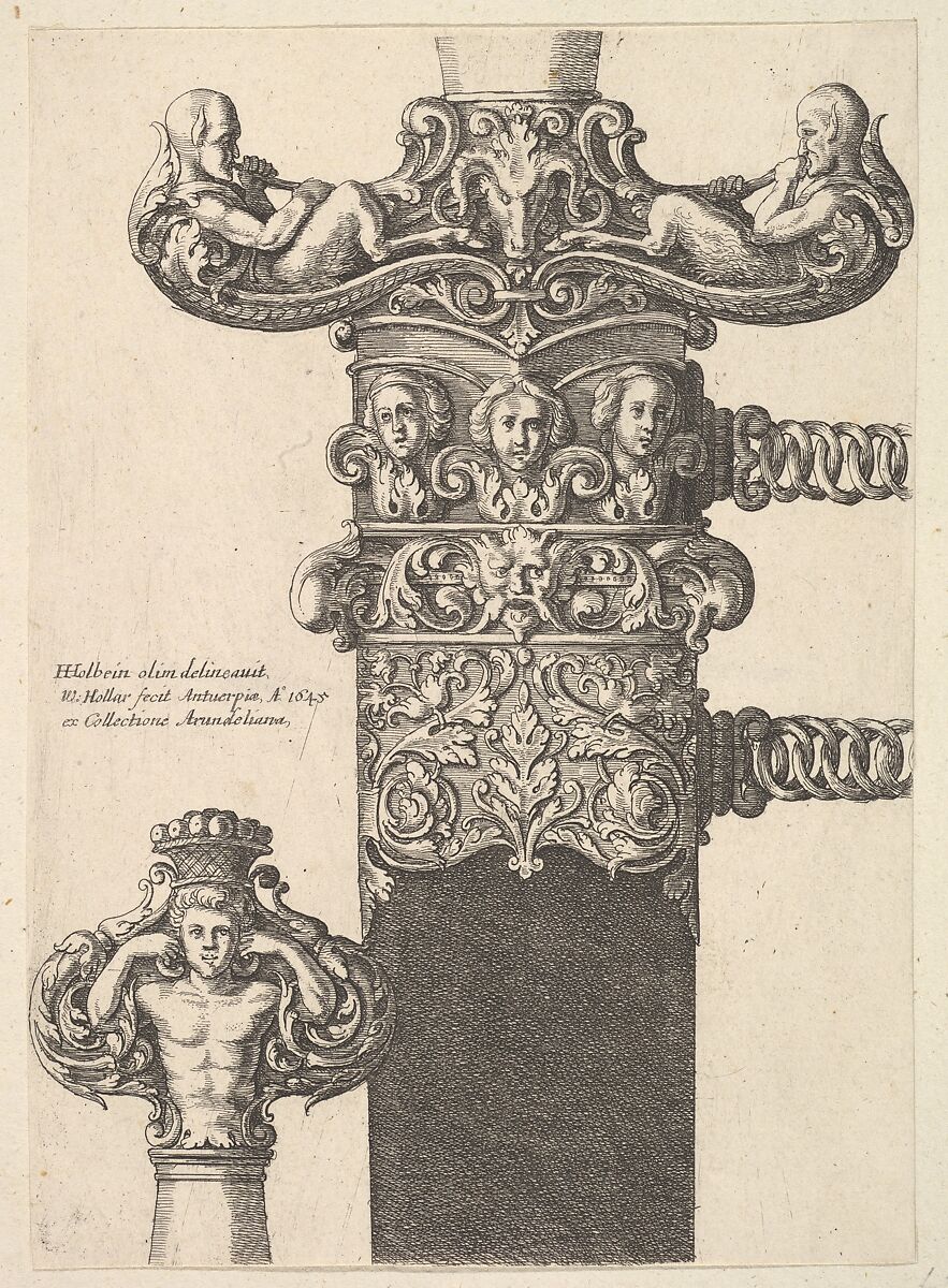 Dagger and scabbard, Wenceslaus Hollar (Bohemian, Prague 1607–1677 London), Etching; only state 