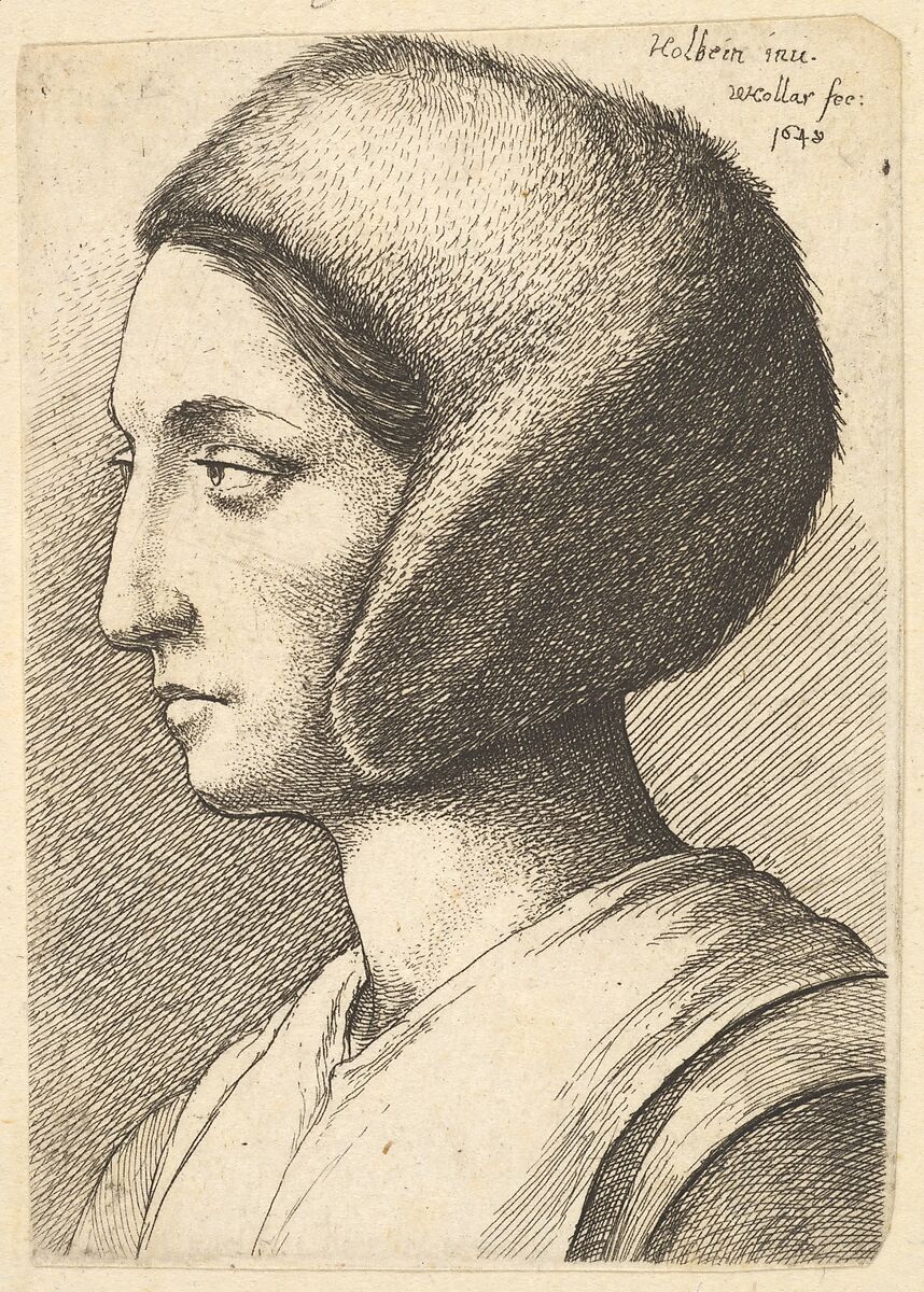 Margaret Griggs (Woman in a fur bonnet, profile to the left), Wenceslaus Hollar (Bohemian, Prague 1607–1677 London), Etching 