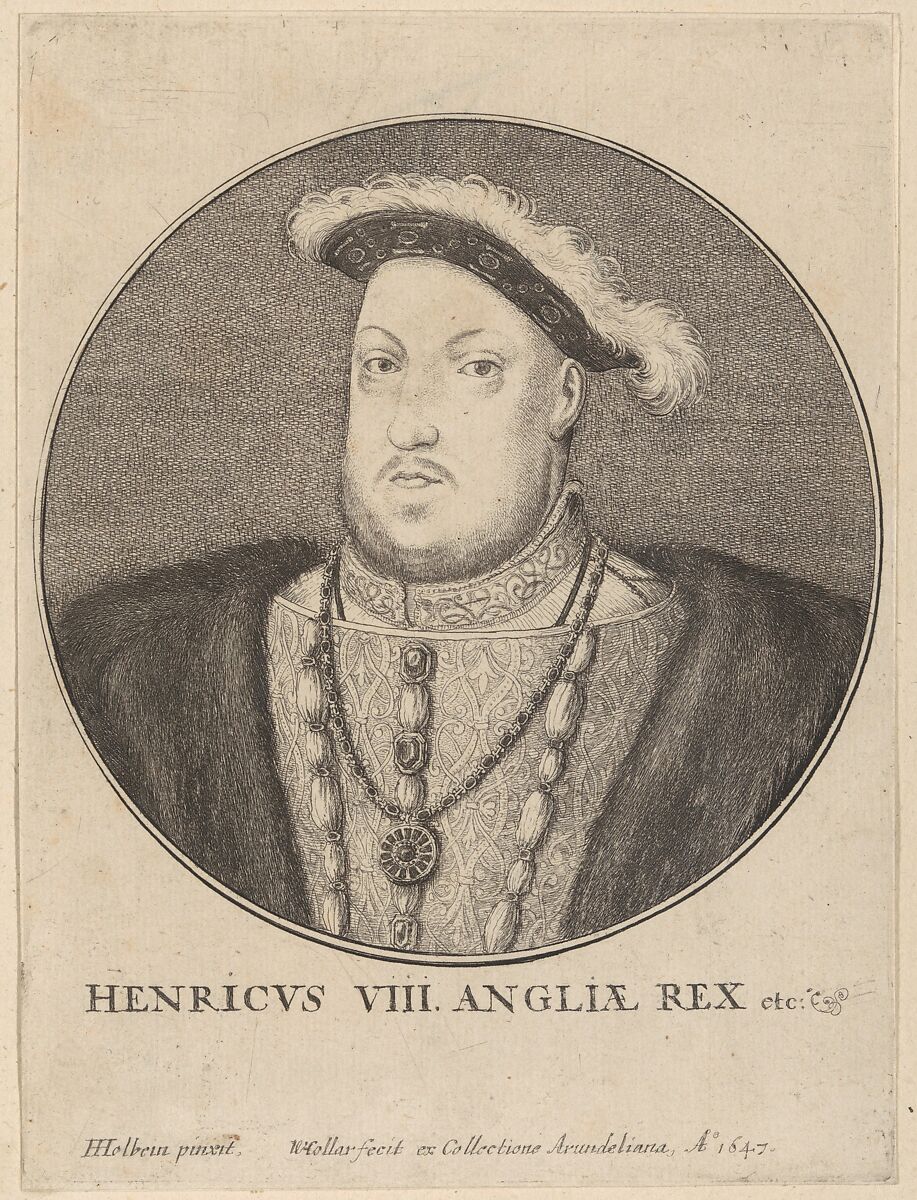 Henricus VIII Angliae Rex etc., Wenceslaus Hollar (Bohemian, Prague 1607–1677 London), Etching, only state 