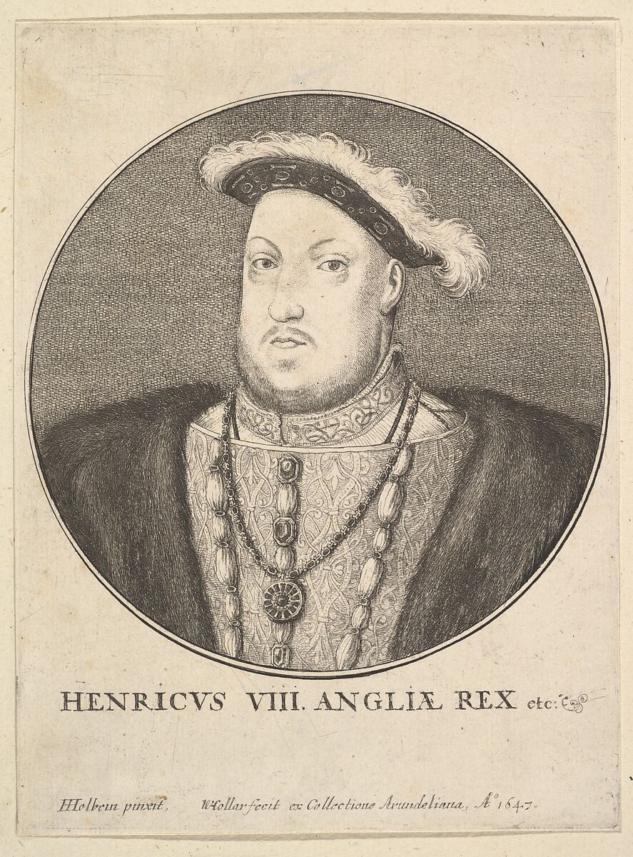 Henricus VIII Angliae Rex etc., Wenceslaus Hollar (Bohemian, Prague 1607–1677 London), Etching, only state