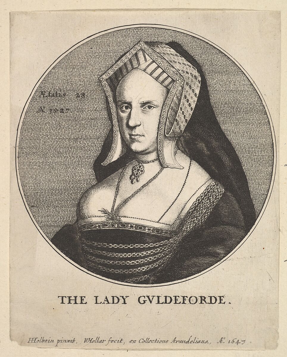 The Lady Guldeforde (Mary Wotton, Lady Guildford), Wenceslaus Hollar (Bohemian, Prague 1607–1677 London), Etching; second state of two 