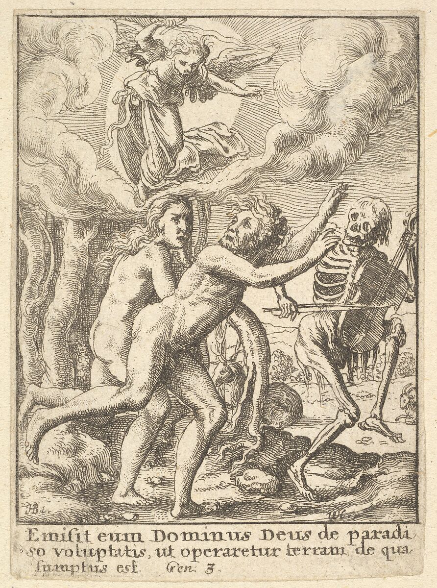 Paradise Lost, from the Dance of Death, Wenceslaus Hollar (Bohemian, Prague 1607–1677 London), Etching; second state of four 
