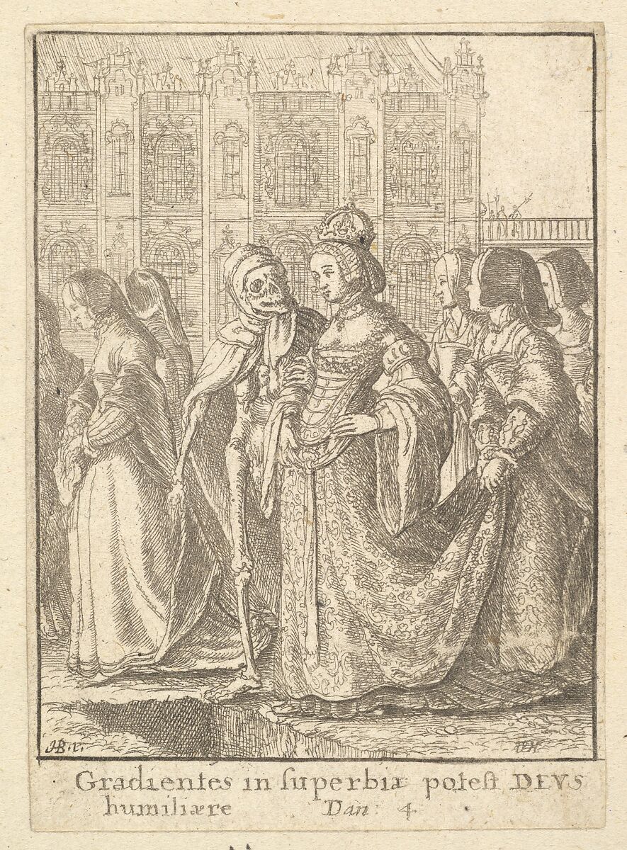 Empress, from the Dance of Death, Wenceslaus Hollar (Bohemian, Prague 1607–1677 London), Etching; second state of four 