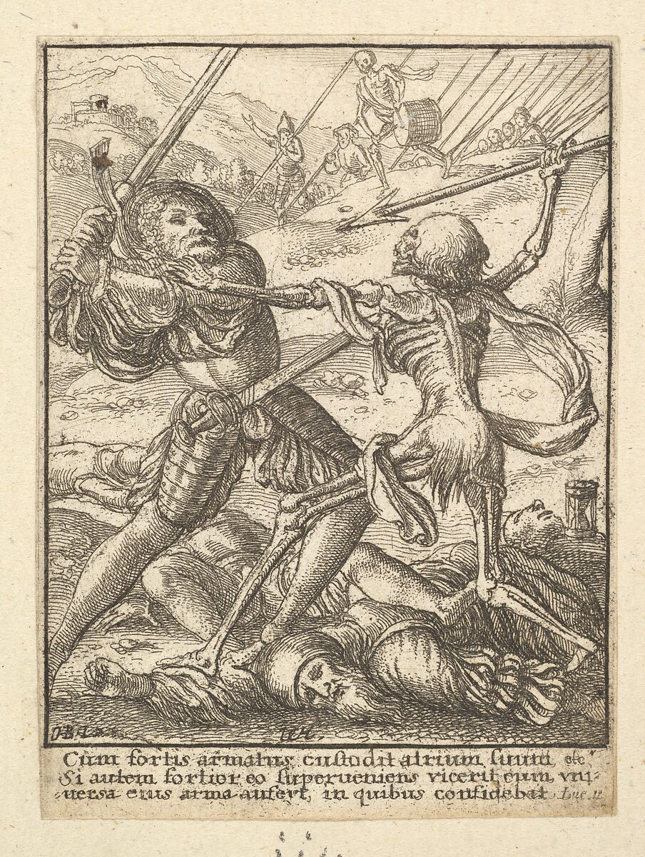 The Knight, from the Dance of Death, Wenceslaus Hollar (Bohemian, Prague 1607–1677 London), Etching; second state of four 