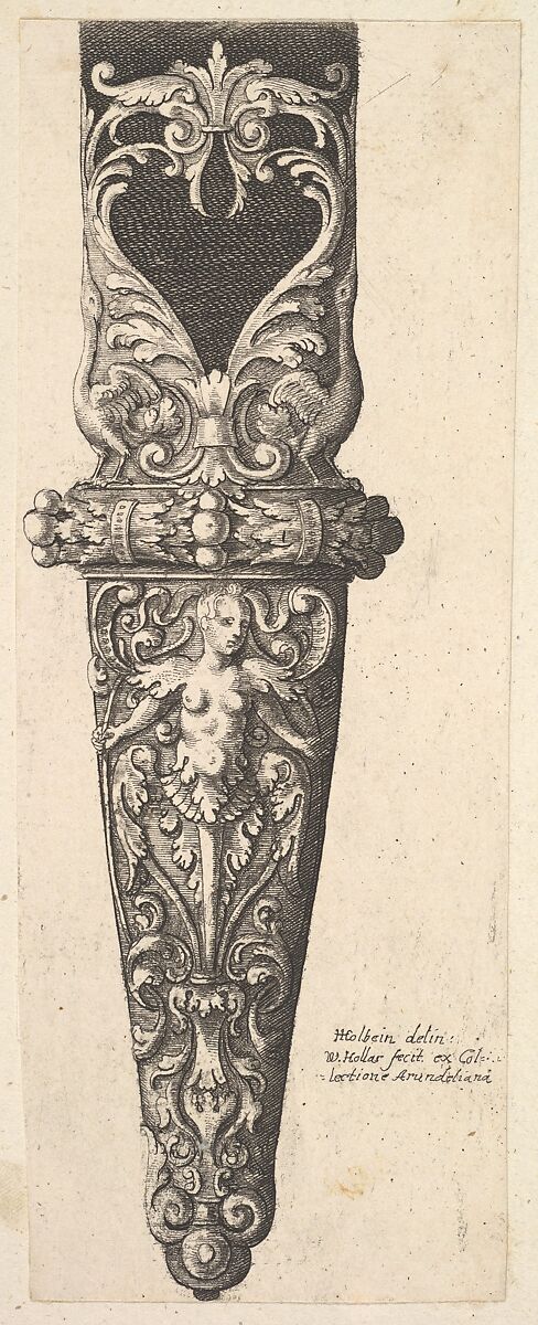 Lower portion of a scabbard, Wenceslaus Hollar (Bohemian, Prague 1607–1677 London), Etching; only state 