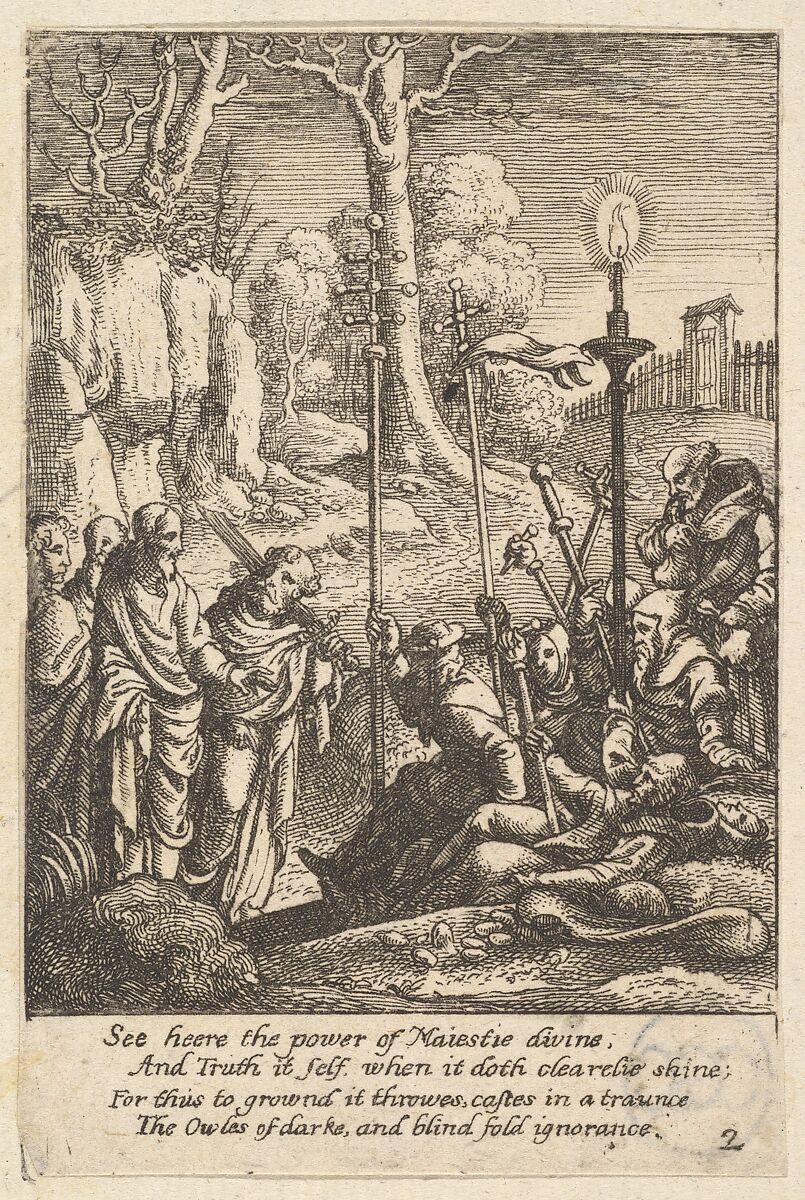Jesus confronting his detractors, Wenceslaus Hollar (Bohemian, Prague 1607–1677 London), Etching, ony state 