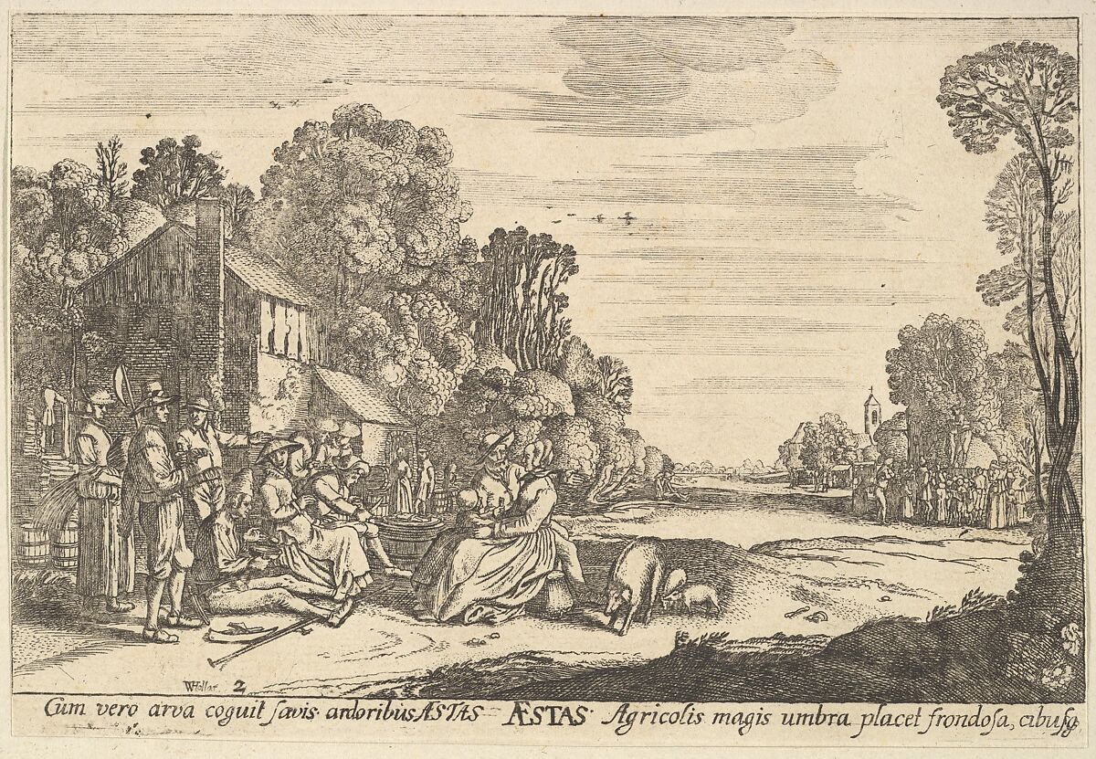 Summer (Aestas), Wenceslaus Hollar (Bohemian, Prague 1607–1677 London), Etching; third state of three 