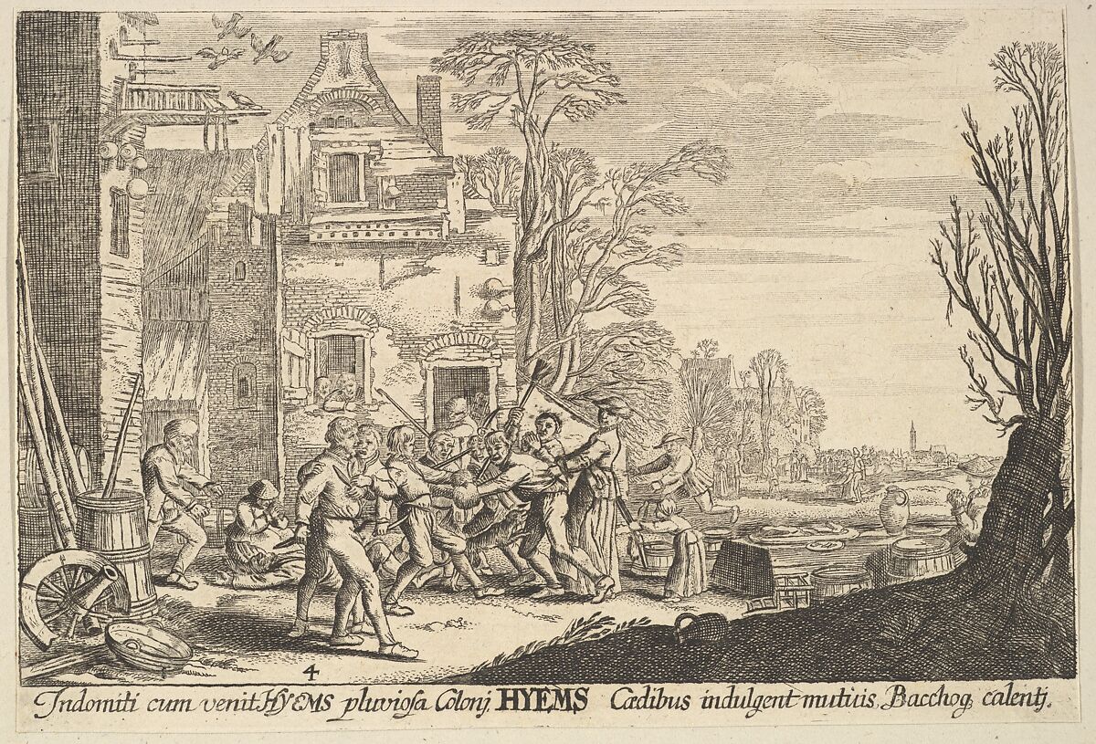 Winter (Hymens), Wenceslaus Hollar (Bohemian, Prague 1607–1677 London), Etching; third state of four (NH) 